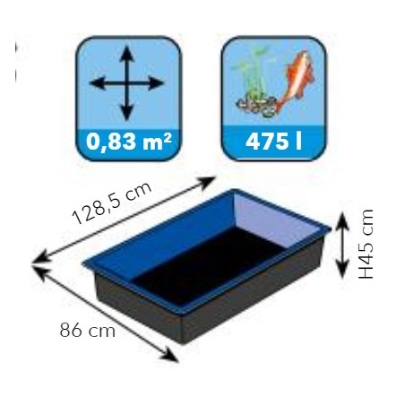 Bassin de jardin préformé Victoria Quadro 6 475L Le Monde du Bassin